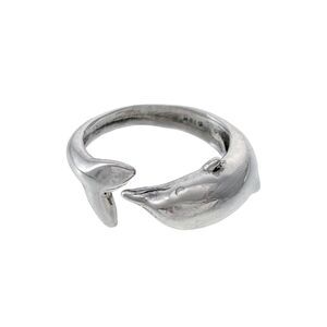 Vintage Sterling Silver 925 Dolphin Wrap Ring Size 7